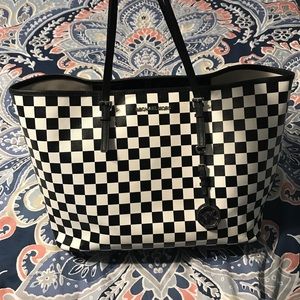 Rare Checkered Michael Kors LARGE Jetsetter